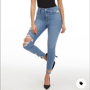 GOOD AMERICAN GOOD WAIST CROP | BLUE678 - BLUE678 / SIZE 15